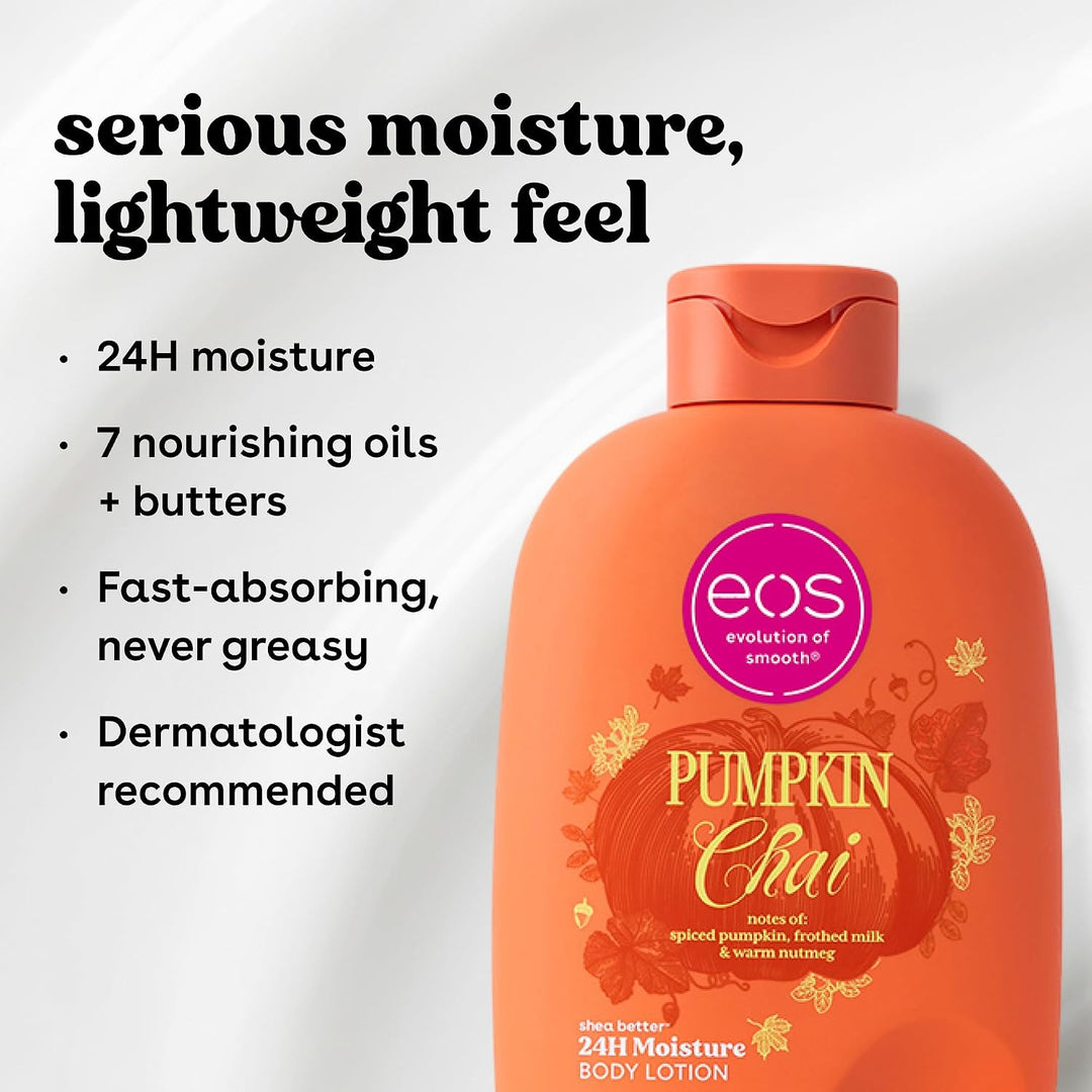 eos Shea Better Body Lotion, Pumpkin Chai, 24-Hour Moisture