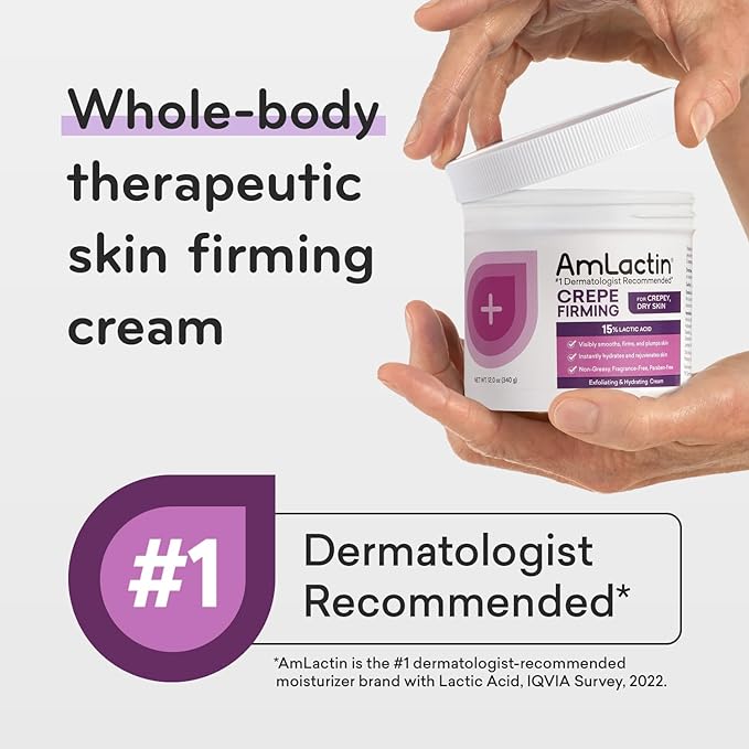 AmLactin - Crepe Firming Cream with 15% Lactic Acid AHA - 340g