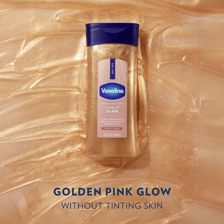 Vaseline Glazed & Glisten Shimmering Sunlit Glow Body Gel Oil