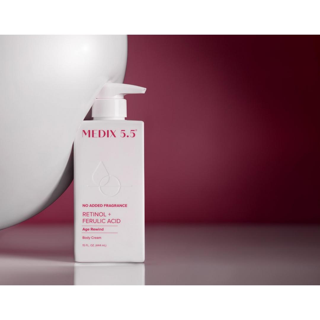 Medix 5.5 Retinol + Ferulic Acid Age Rewind Fragrance Free Body Cream Moisturizer