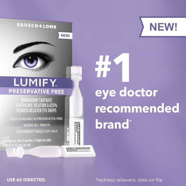 Lumify Preservative Free Redness Reliever Eye Drops
