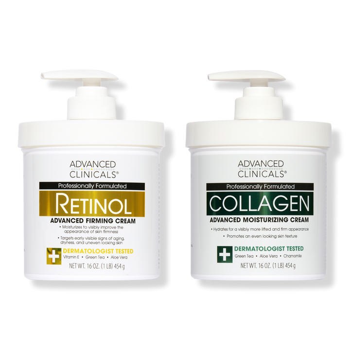 Advanced Clinicals Collagen + Retinol Firming Body Cream 2-Piece Bundle