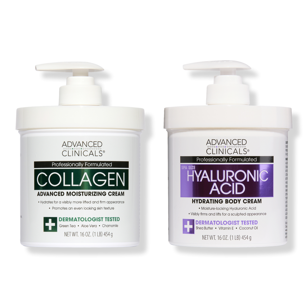 Advanced Clinicals   Hyaluronic Acid + Collagen Body Cream Bundle