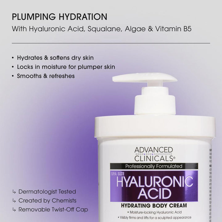 Advanced Clinicals   Hyaluronic Acid + Collagen Body Cream Bundle