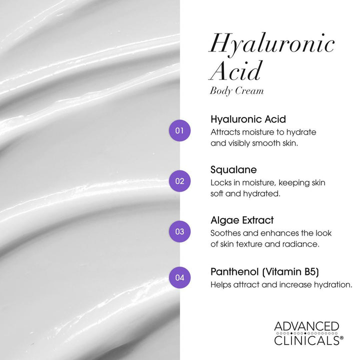 Advanced Clinicals   Hyaluronic Acid + Collagen Body Cream Bundle