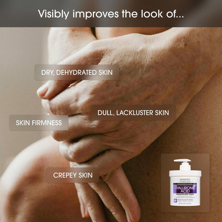 Advanced Clinicals   Hyaluronic Acid + Collagen Body Cream Bundle
