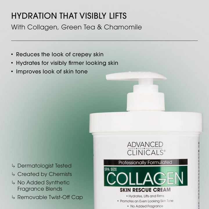 Advanced Clinicals   Hyaluronic Acid + Collagen Body Cream Bundle