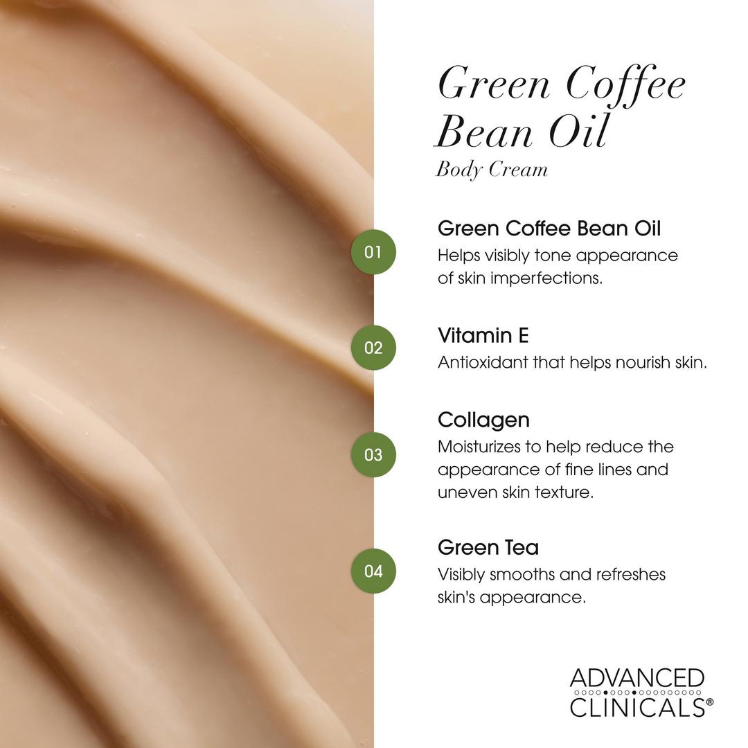Advanced Clinicals Green Coffee Bean Oil Thermo-Firming Body Cream