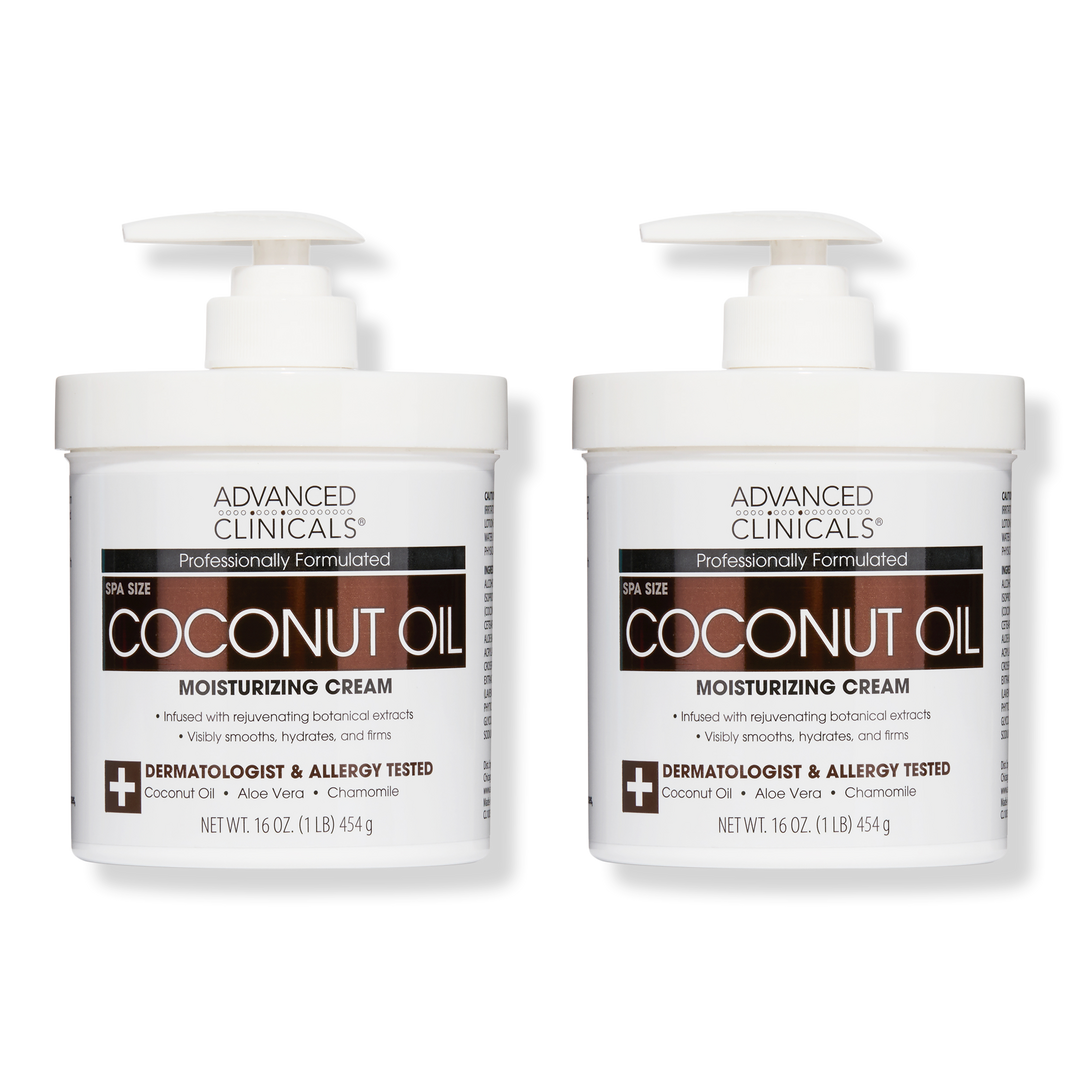 Advanced Clinicals Coconut Oil Moisturizing Dry Skin Body Cream