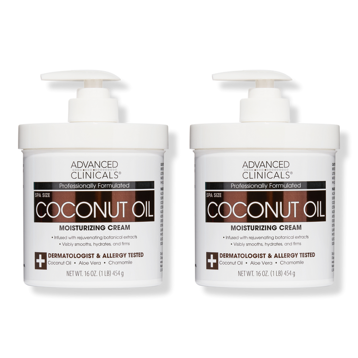 Advanced Clinicals Coconut Oil Moisturizing Dry Skin Body Cream