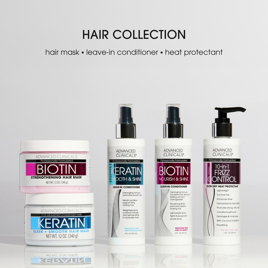 Advanced Clinicals Biotin Strengthening Hair Mask + Leave-In Conditioner 2-Piece Set