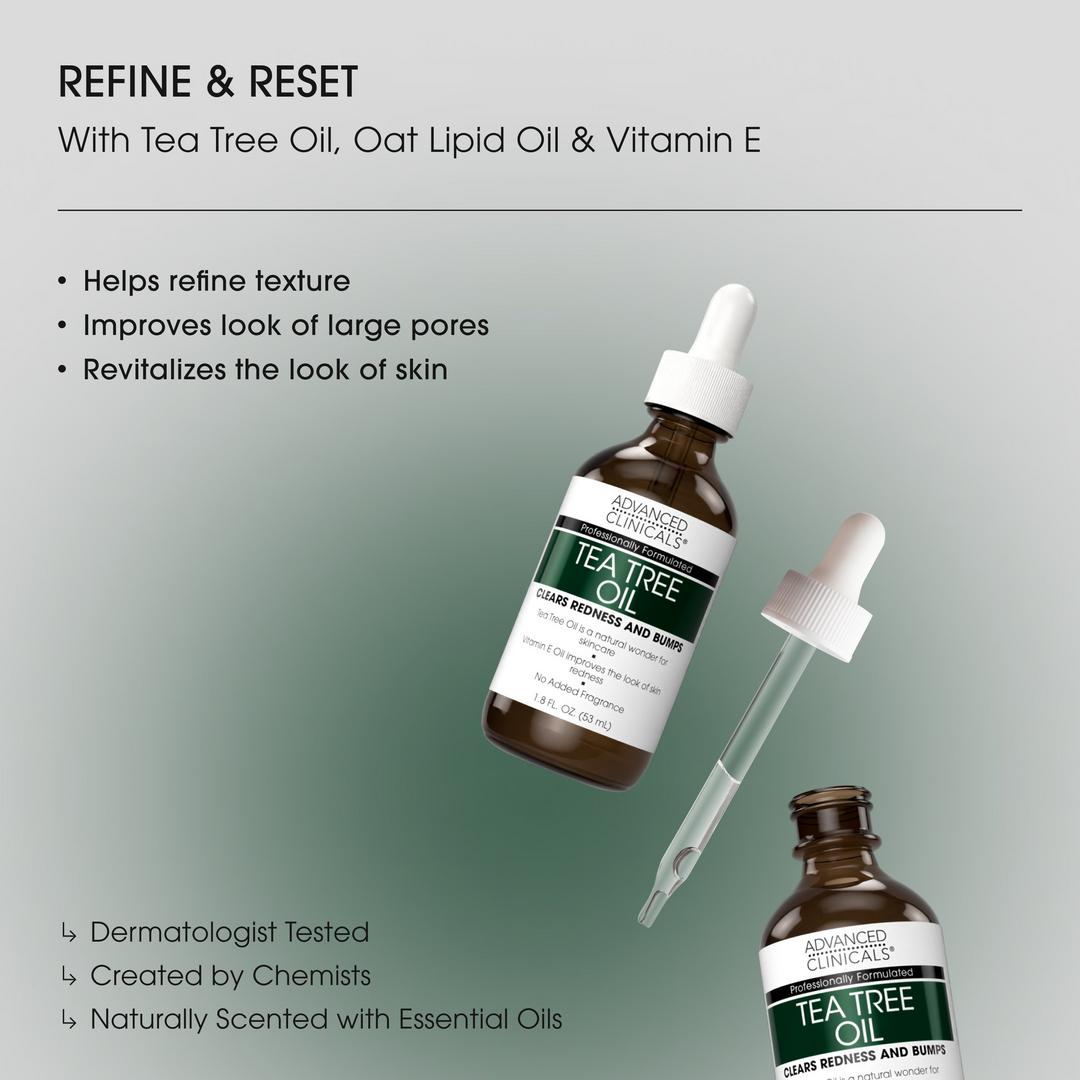 Advanced Clinicals Tea Tree Oil Face Serum set