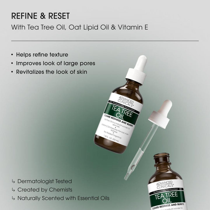 Advanced Clinicals Tea Tree Oil Face Serum set