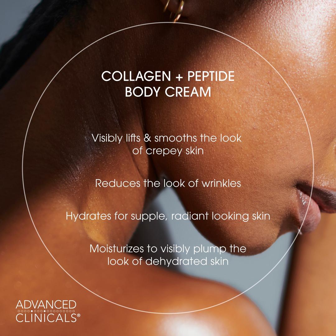 Advanced Clinicals Collagen + Peptide Firming Body Cream