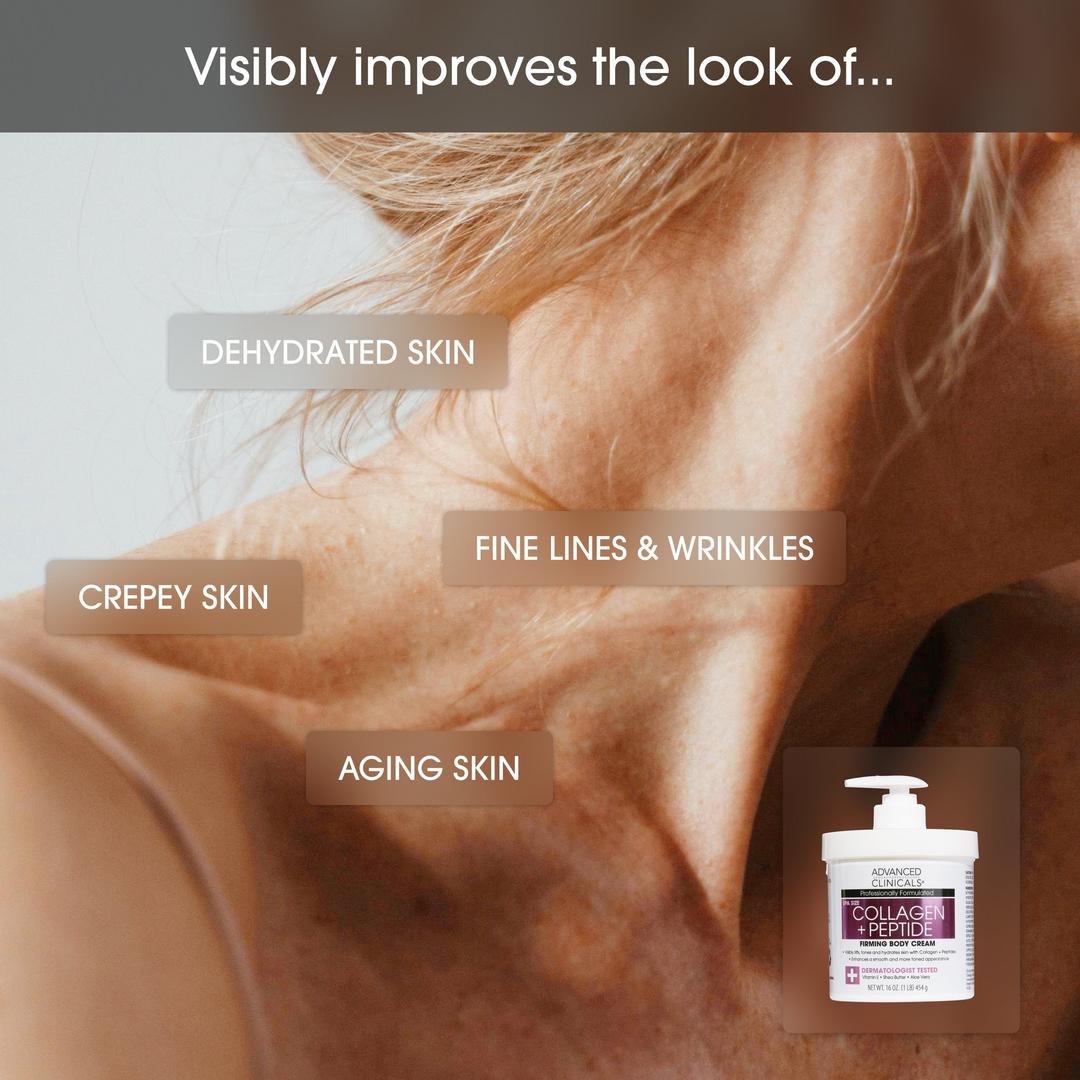 Advanced Clinicals Collagen + Peptide Firming Body Cream