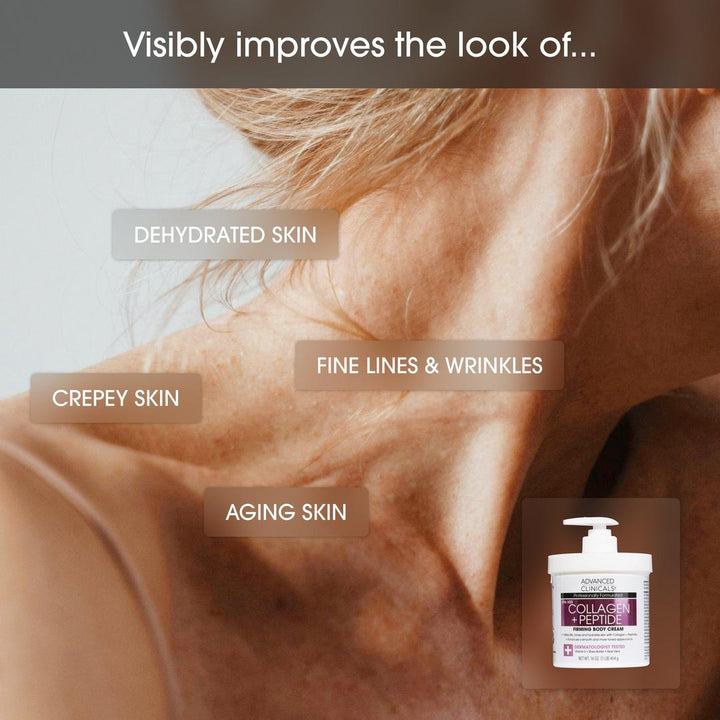 Advanced Clinicals Collagen + Peptide Firming Body Cream