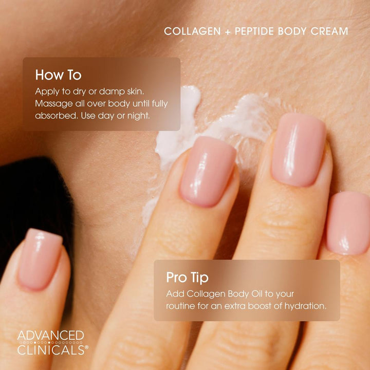 Advanced Clinicals Collagen + Peptide Firming Body Cream