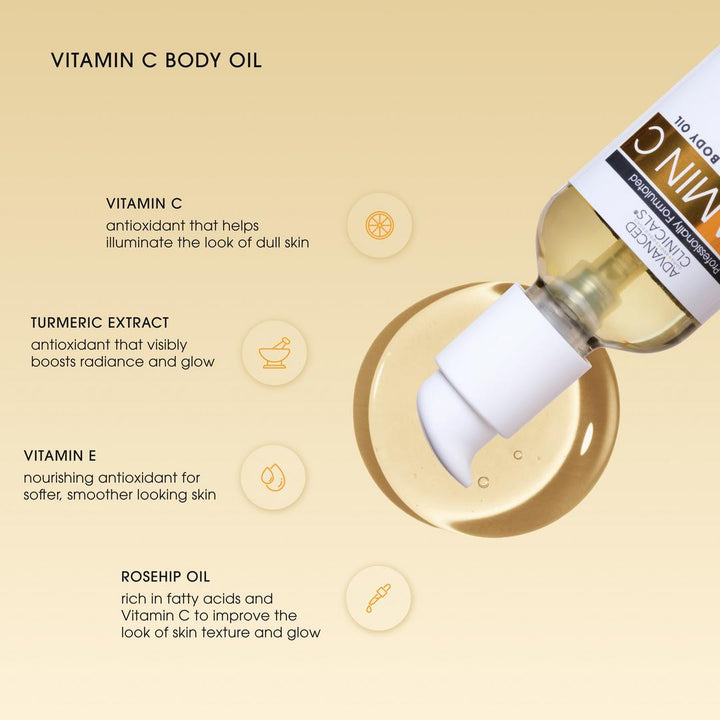 Advanced Clinicals   Vitamin C Brightening Body Oil