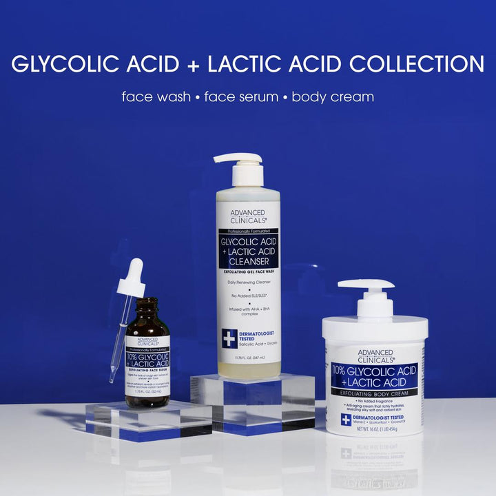Advanced Clinicals 10% Glycolic Acid + Lactic Acid Exfoliating Body Cream