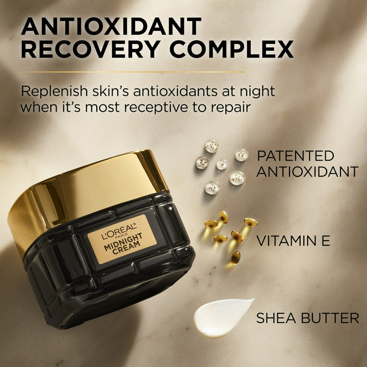 L'Oréal Paris - Age Perfect Anti-Aging Midnight Cream, Vermindert Rimpels &amp; Verstevigt - 48g
