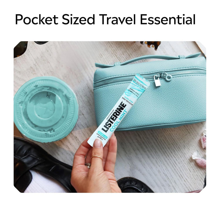 Listerine On-The-Go Cool Mint Alcohol Free Mouthwash Packets