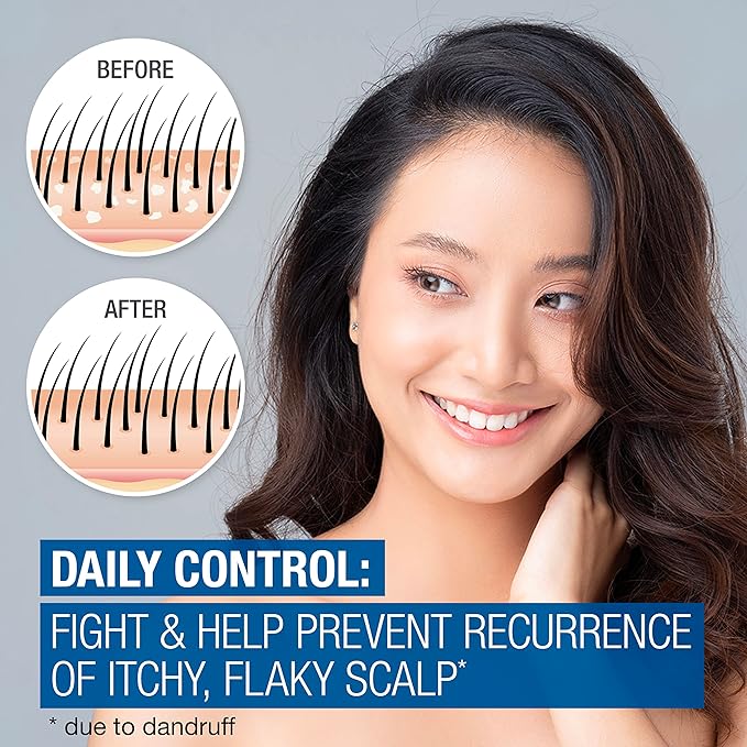 Neutrogena Scalp Therapy Anti-Dandruff Shampoo Daily Control, 1.8% salicylic acid, with fragrance of warm vanilla & toasted coconut notes