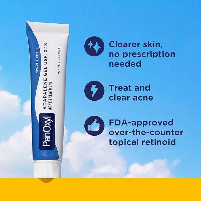 PanOxyl - Adapalene Gel USP, 0.1%, Acne Treatment - 15 g