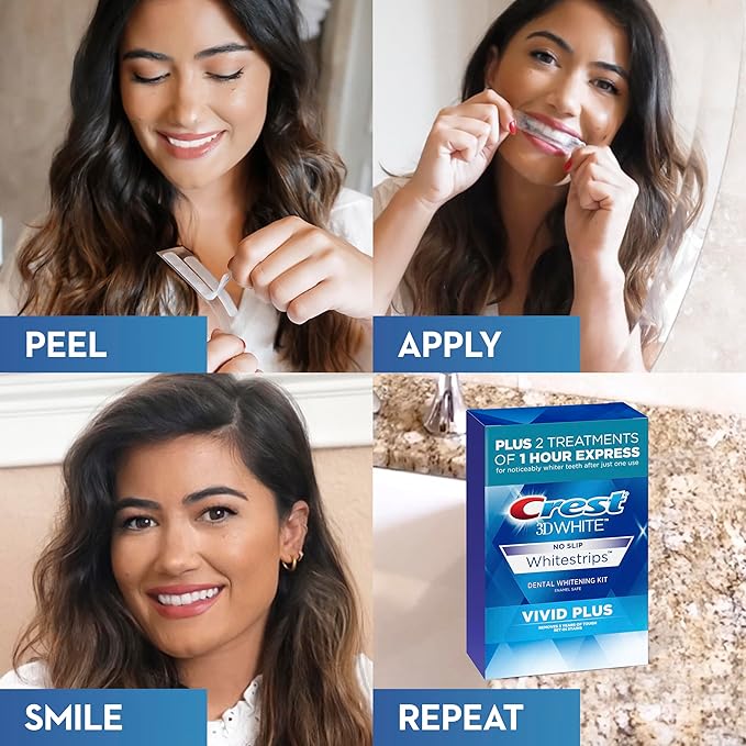 Crest - 3D Whitestrips - Vivid Plus - Teeth Whitening Strip Kit - Witte tanden - Tandenbleekset - Tanden bleken - Mooie tanden