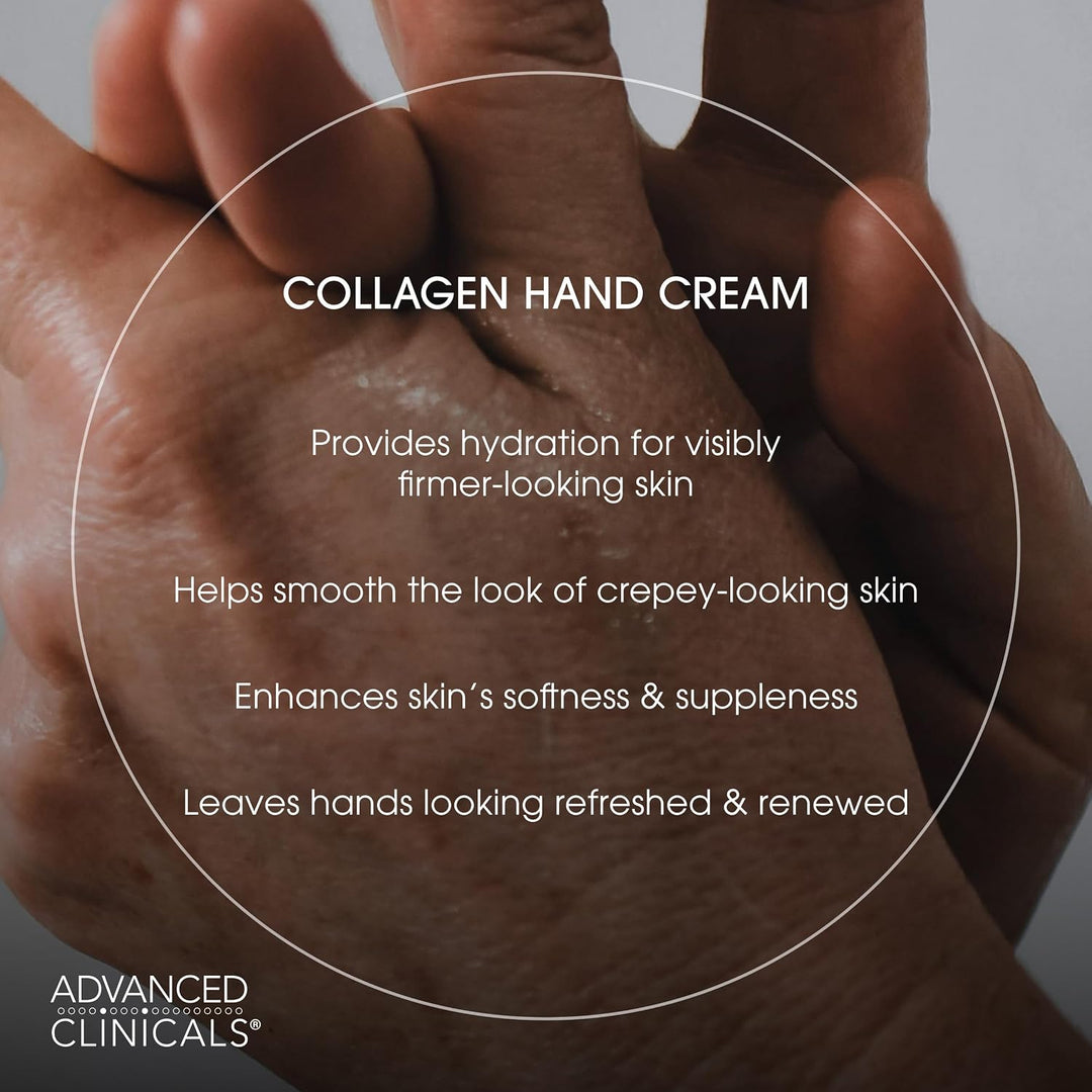 Advanced Clinicals Collagen Hand Cream for Dry Hands