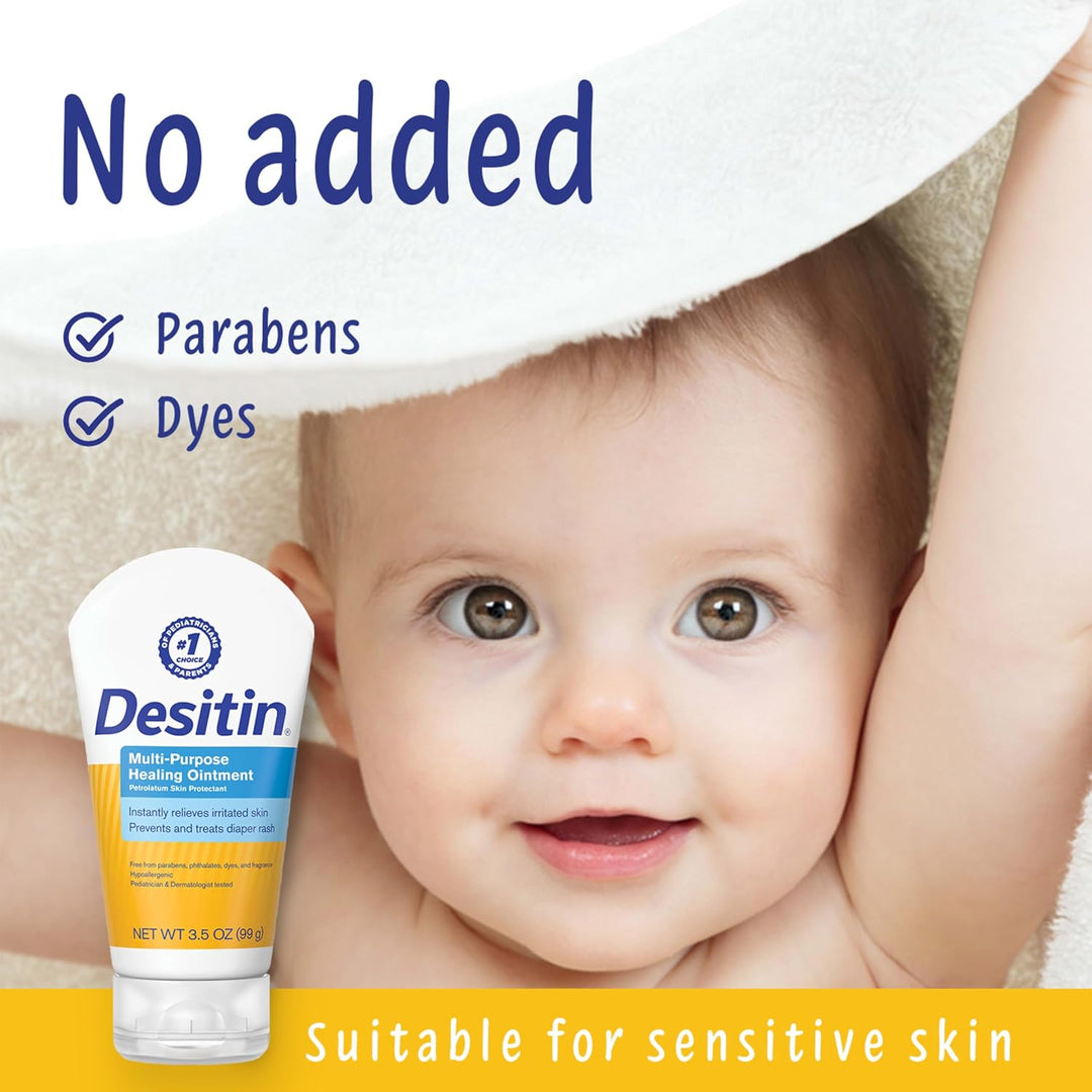 Desitin - Pommade multi-usages pour bébé à la vaseline blanche pour peaux sèches - 99 g