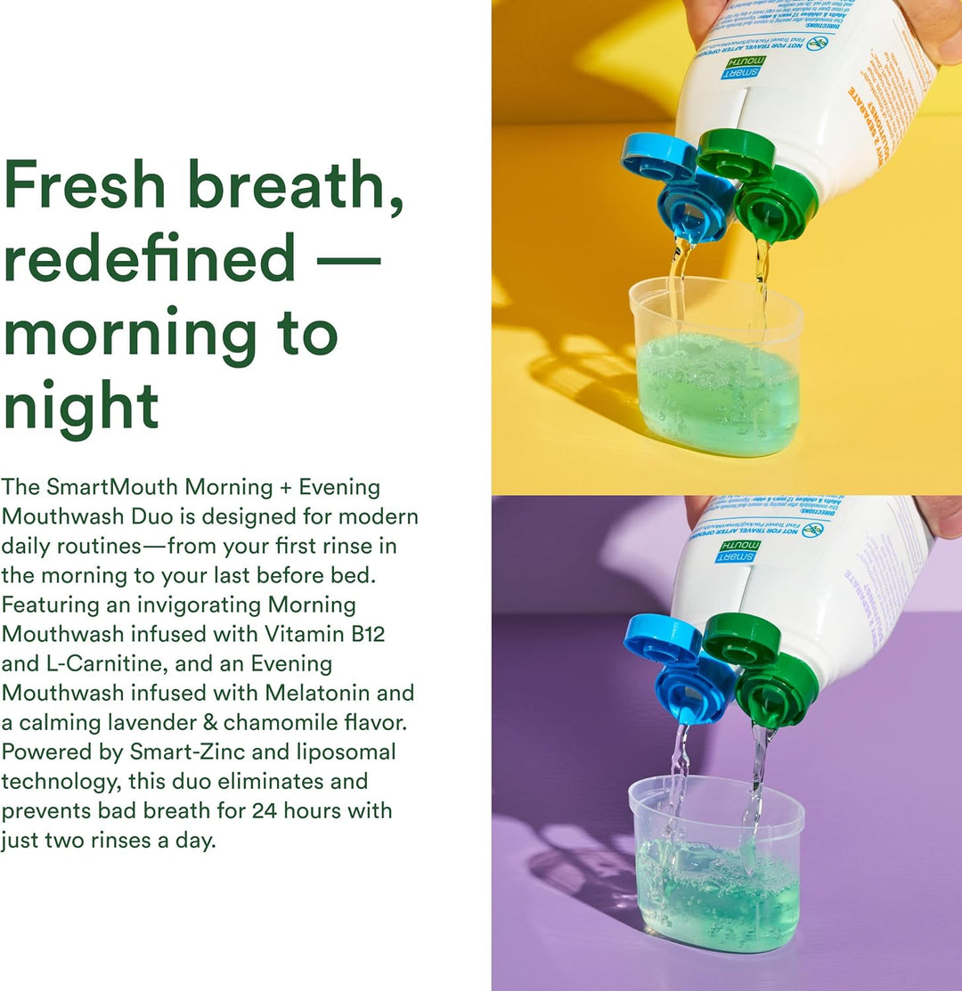 SmartMouth Advanced Liposomal Morning &amp; Evening Mouthwash Duo