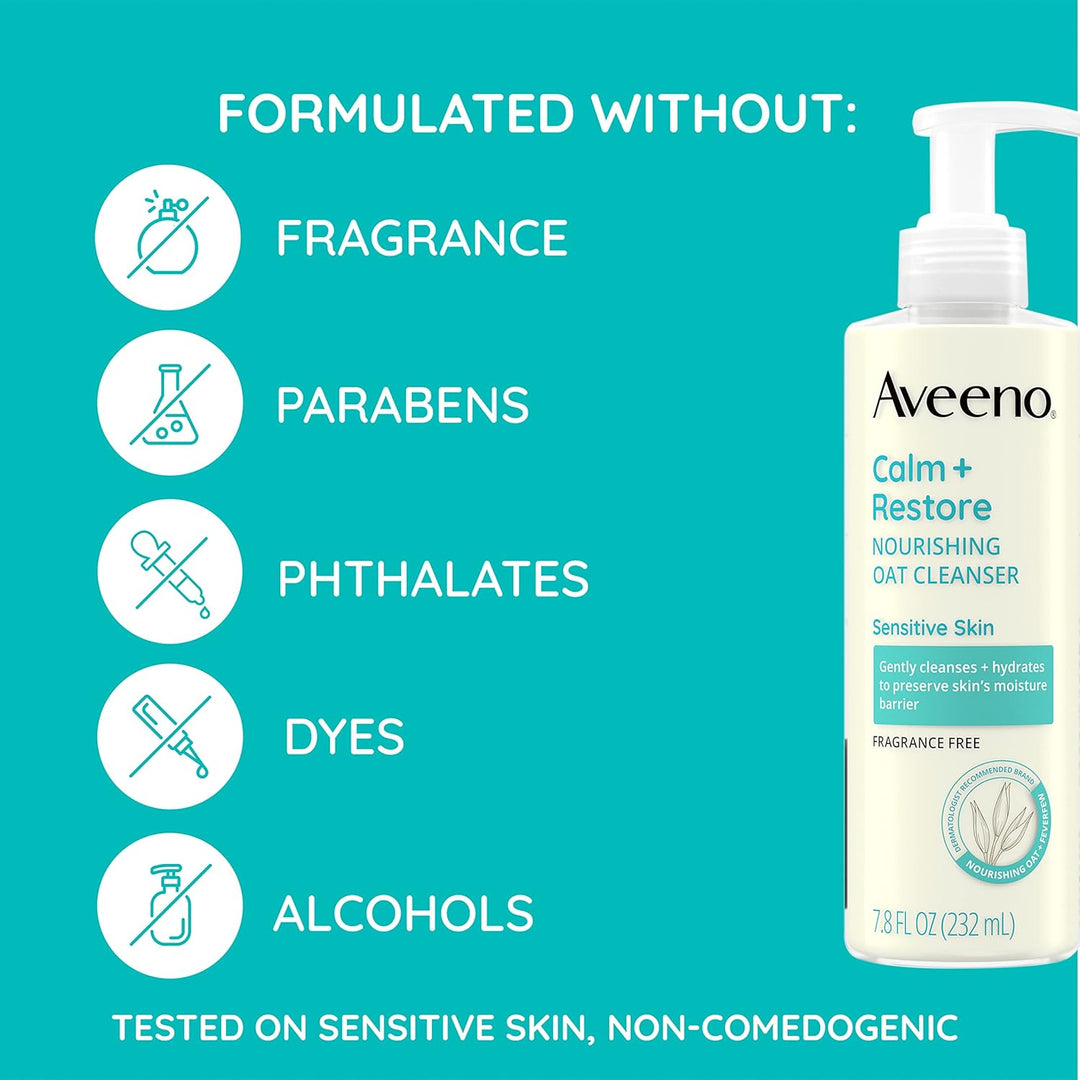 Aveeno - Kalmerende + Herstellende Voedende Haverreiniger - 232ml
