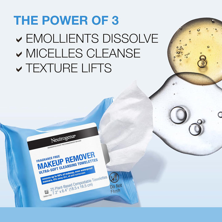 Neutrogena - Cleansing Fragrance Free Makeup Remover Face Wipes