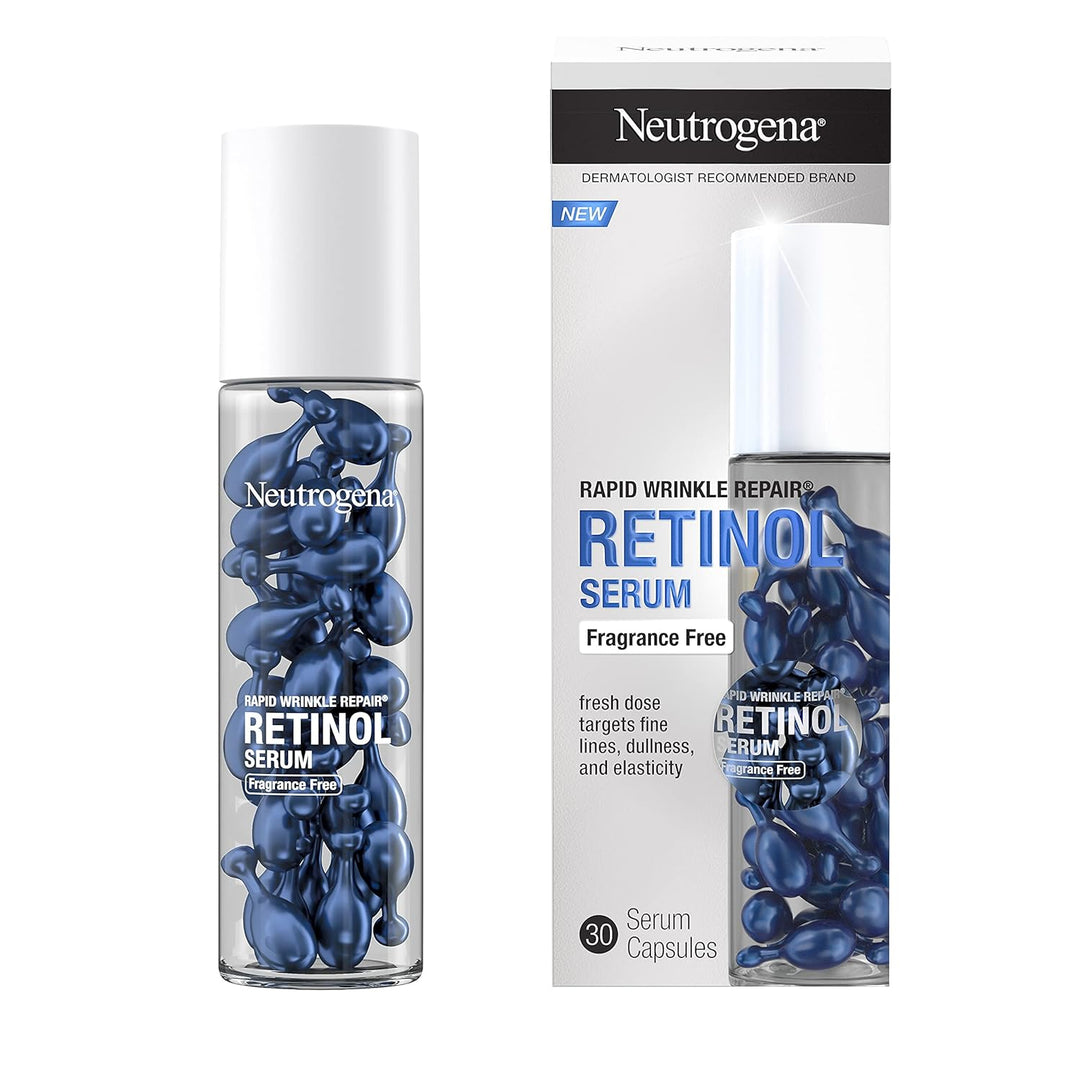 Neutrogena Rapid Wrinkle Repair Retinol Face Serum Capsules, Fragrance-Free - 30 stuks