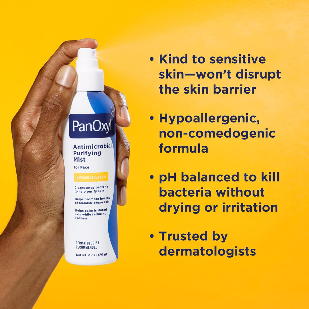 PanOxyl Antimicrobial Purifying Mist with Hypochlorous Acid for Blemish-Prone Skin