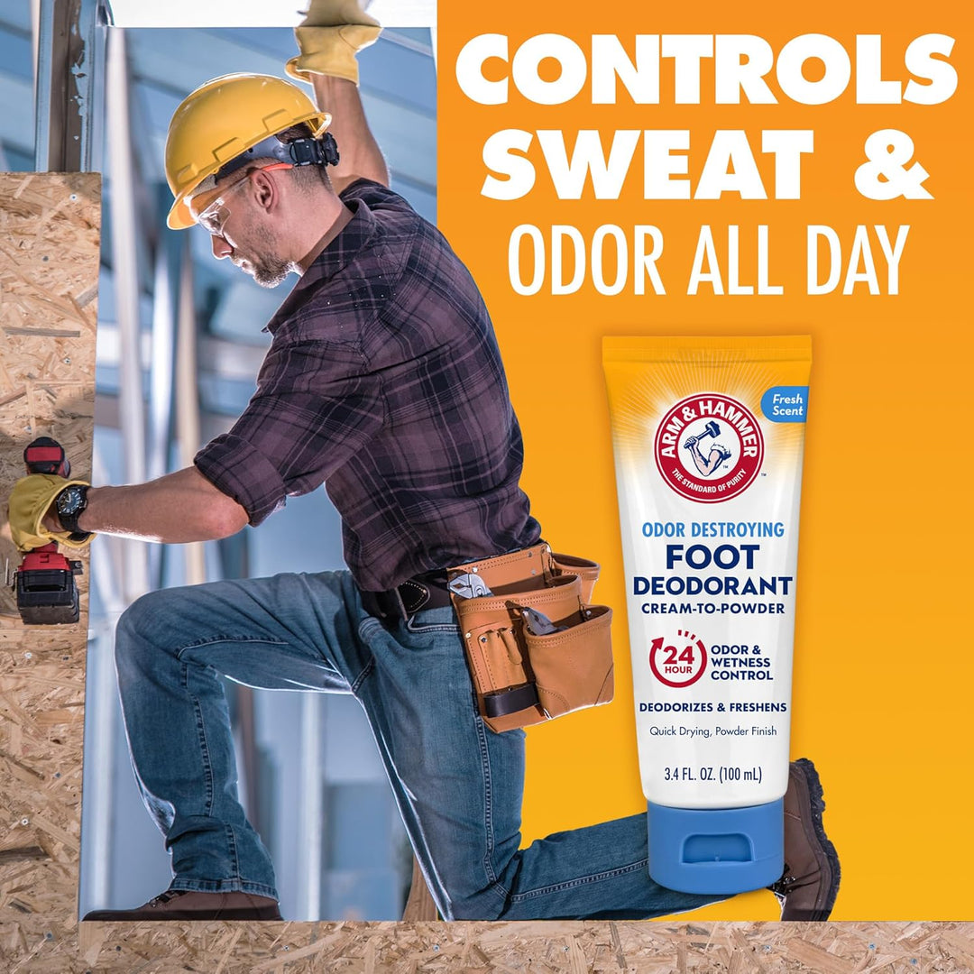 Arm & Hammer Cream-to-Powder Foot Deodorant 24H Protection