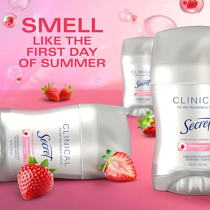 Secret Clinical Strength Antiperspirant Deodorant Strawberry Fizz