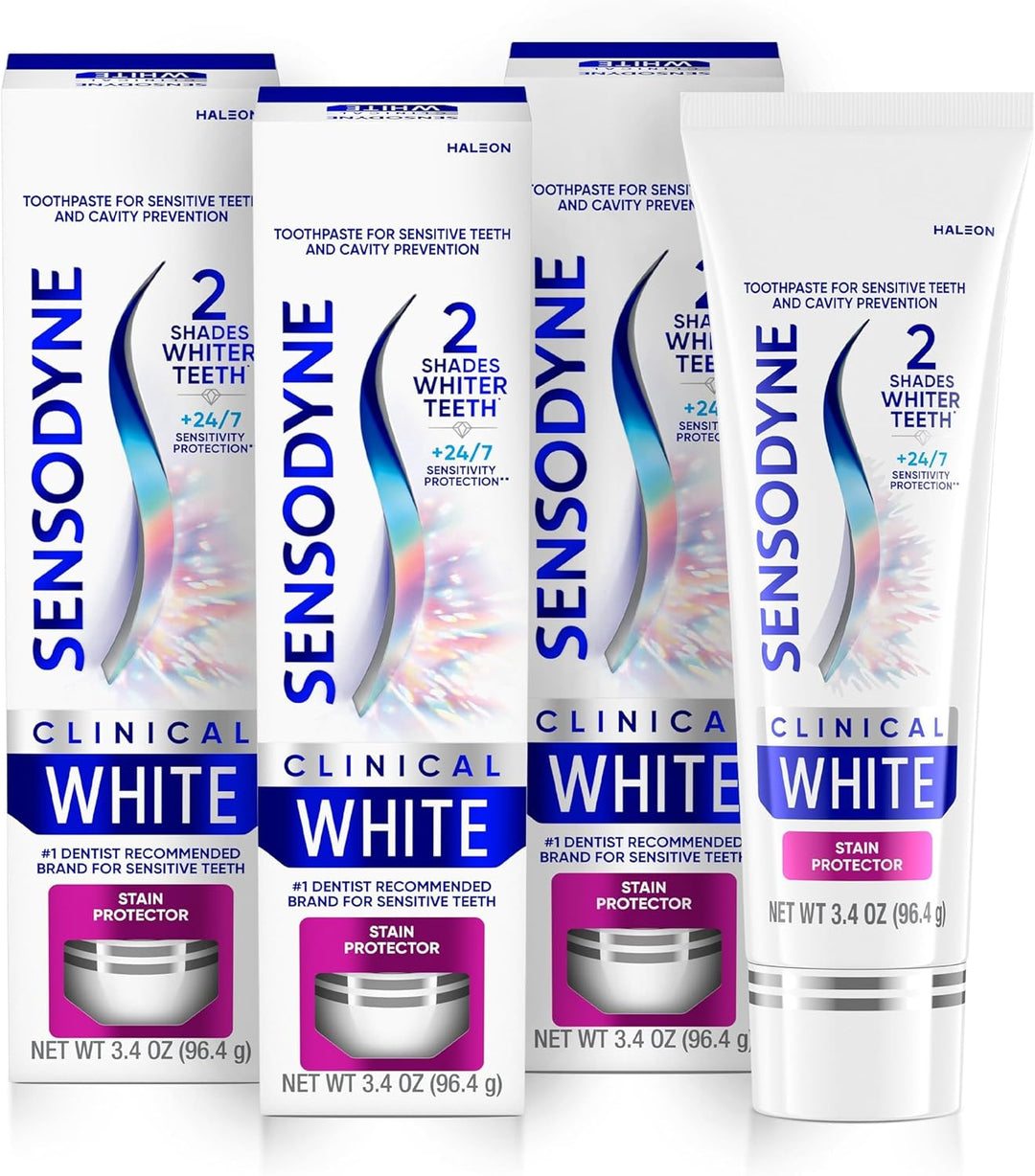 Sensodyne -  Clinical White Toothpaste Clinically Proven Whitening for Sensitive Teeth - 4x 96g
