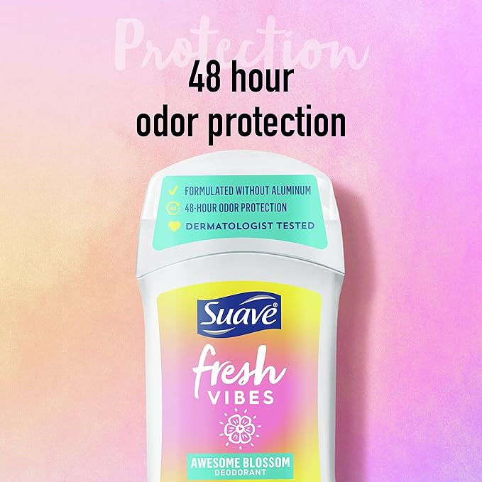 Suave - Fresh Vibes Deodorant Stick Aluminiumvrij 48-Uur Deodorant - 35g
