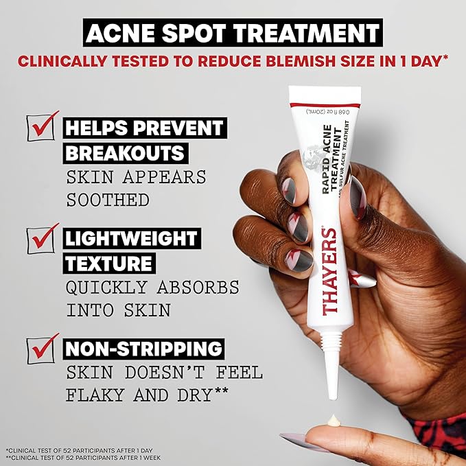 Thayers - Rapid Acne Treatment with 10% Sulfur, Sulfur Acne Treatment - 20ml