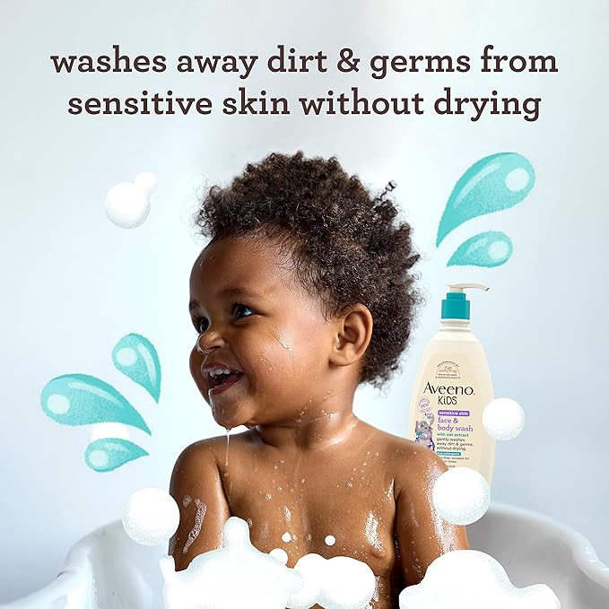 Aveeno - Kids Sensitive Skin Face & Body Wash with Oat Extract - 532ml