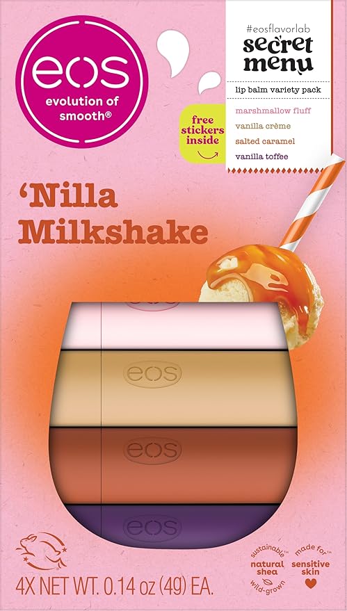 eos Flavor Lab Secret Menu Lip Balm Gift Set - 'Nilla Milkshake