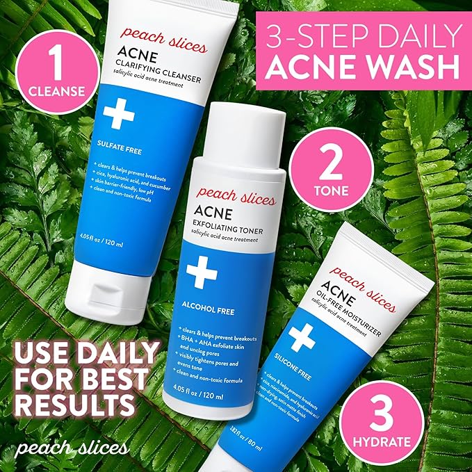 Peach Slices - Acne Exfoliërende Toner - 2% Salicylzuur - AHA+BHA Exfoliatie - 120ml
