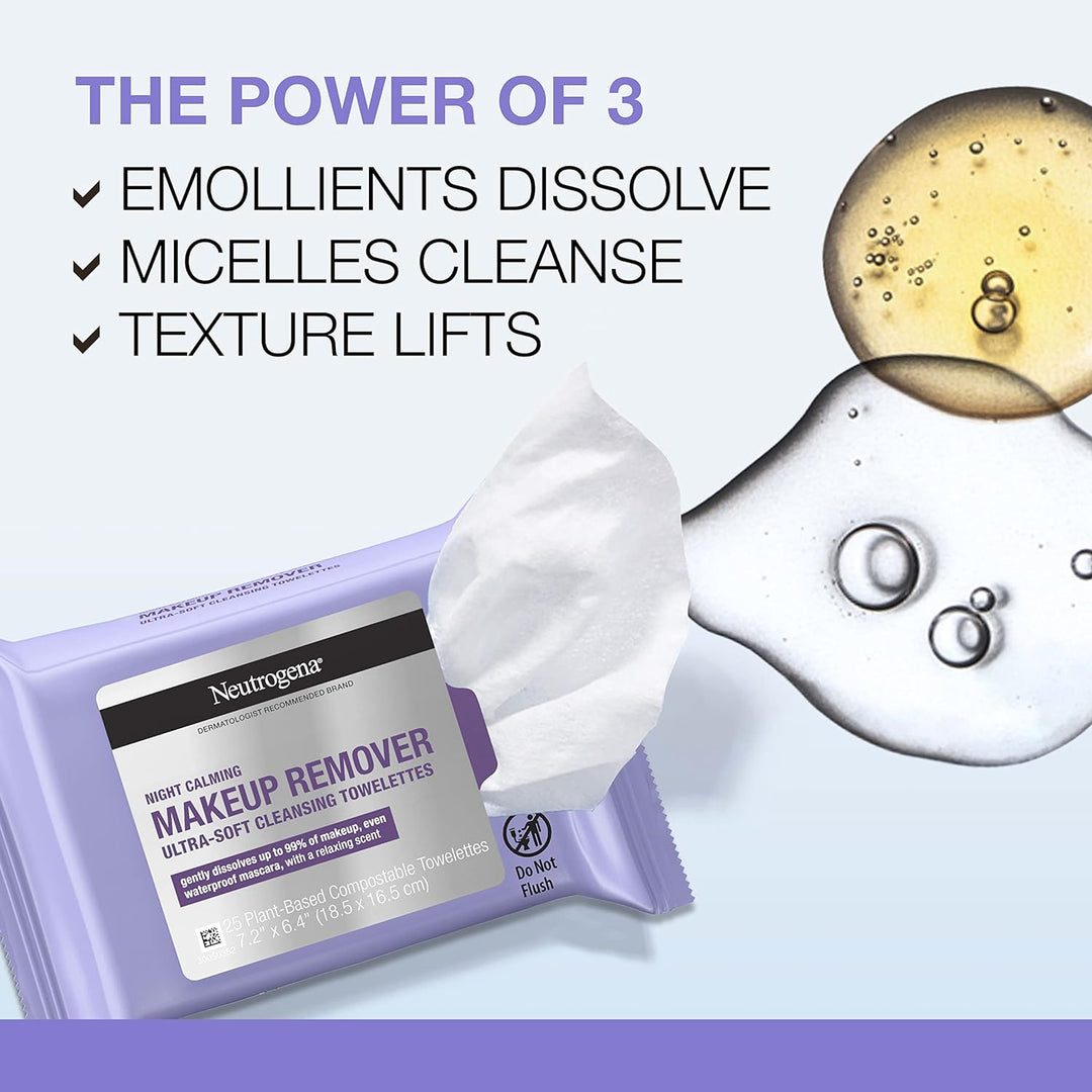 Neutrogena Makeup Remover Night Calming Cleansing  Wipes