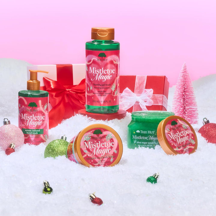 Tree Hut Mistletoe Magic Shea Sugar Scrub, Exfoliating & Hydrating Body Scrub