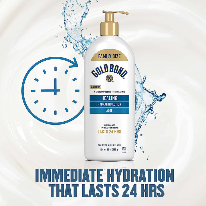 Gold Bond Healing Hydrating Lotion With Aloe, Moisturizes, Immediate 24-Hour Hydration - 566g