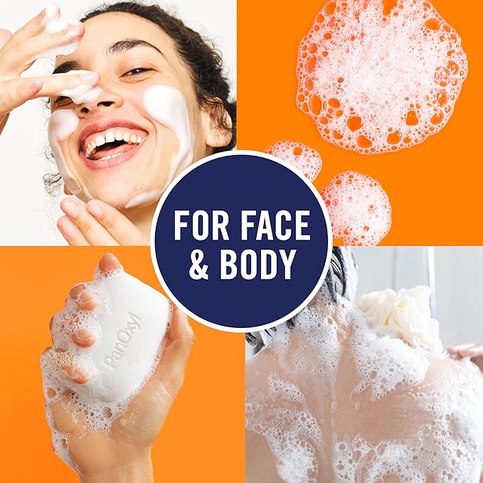 PanOxyl - Benzoyl Peroxide Acne Treatment Bar – 10% Maximum Strength for Face & Body - 113 g