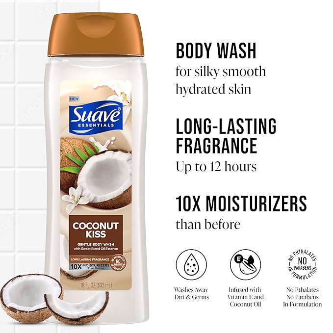 Suave Body Wash - Coconut Kiss - 532ml