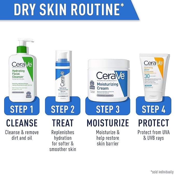 CeraVe Hydrating Facial Cleanser for Normal to Dry Skin - 355ml