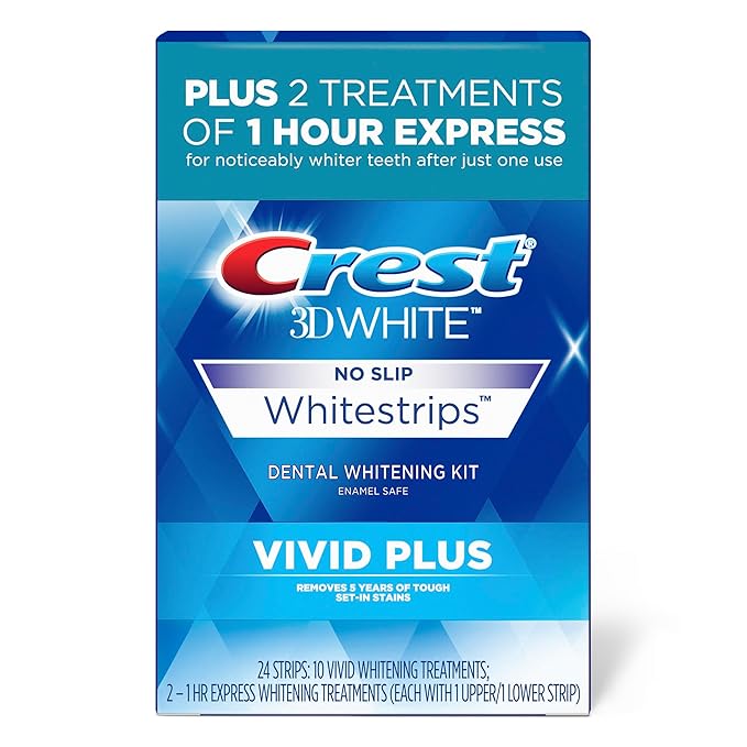 Crest - 3D Whitestrips - Vivid Plus - Teeth Whitening Strip Kit - Witte tanden - Tandenbleekset - Tanden bleken - Mooie tanden
